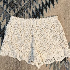 Zara crochet shorts
